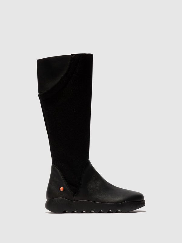 Zip Up Boots WEIL726SOF BLACK W/ BLACK FELT